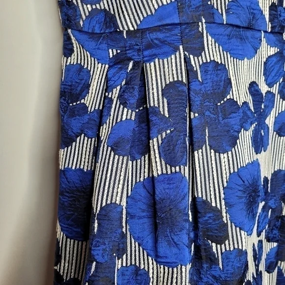 Badgley Mischka Liliana Blue Floral Dress - Picture 8 of 12